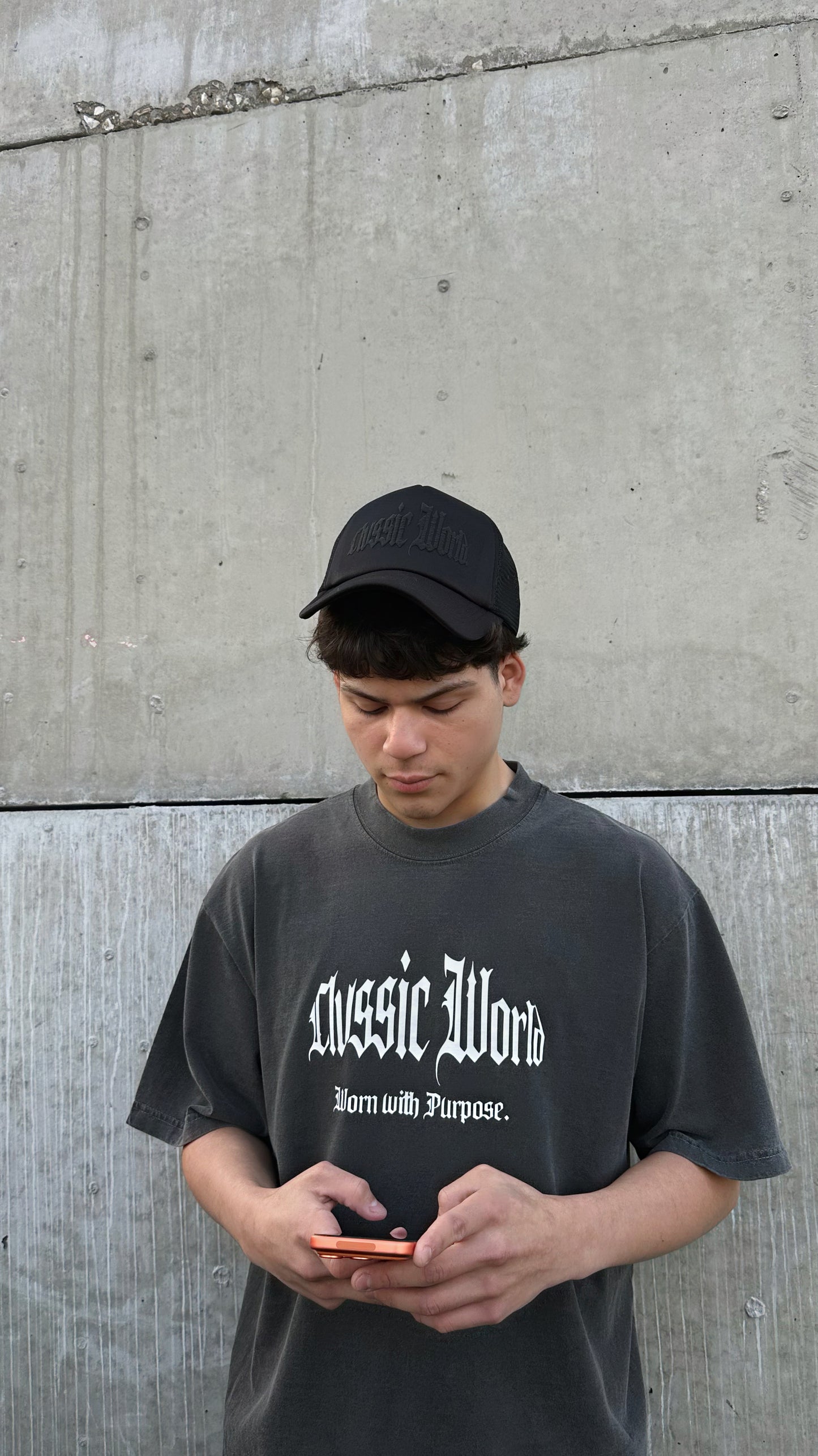 Worn with Purpose tees.